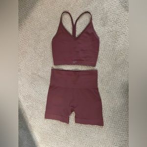 SET ACTIVE sculptflex bra & shorts set, in shade Canyon, size XS